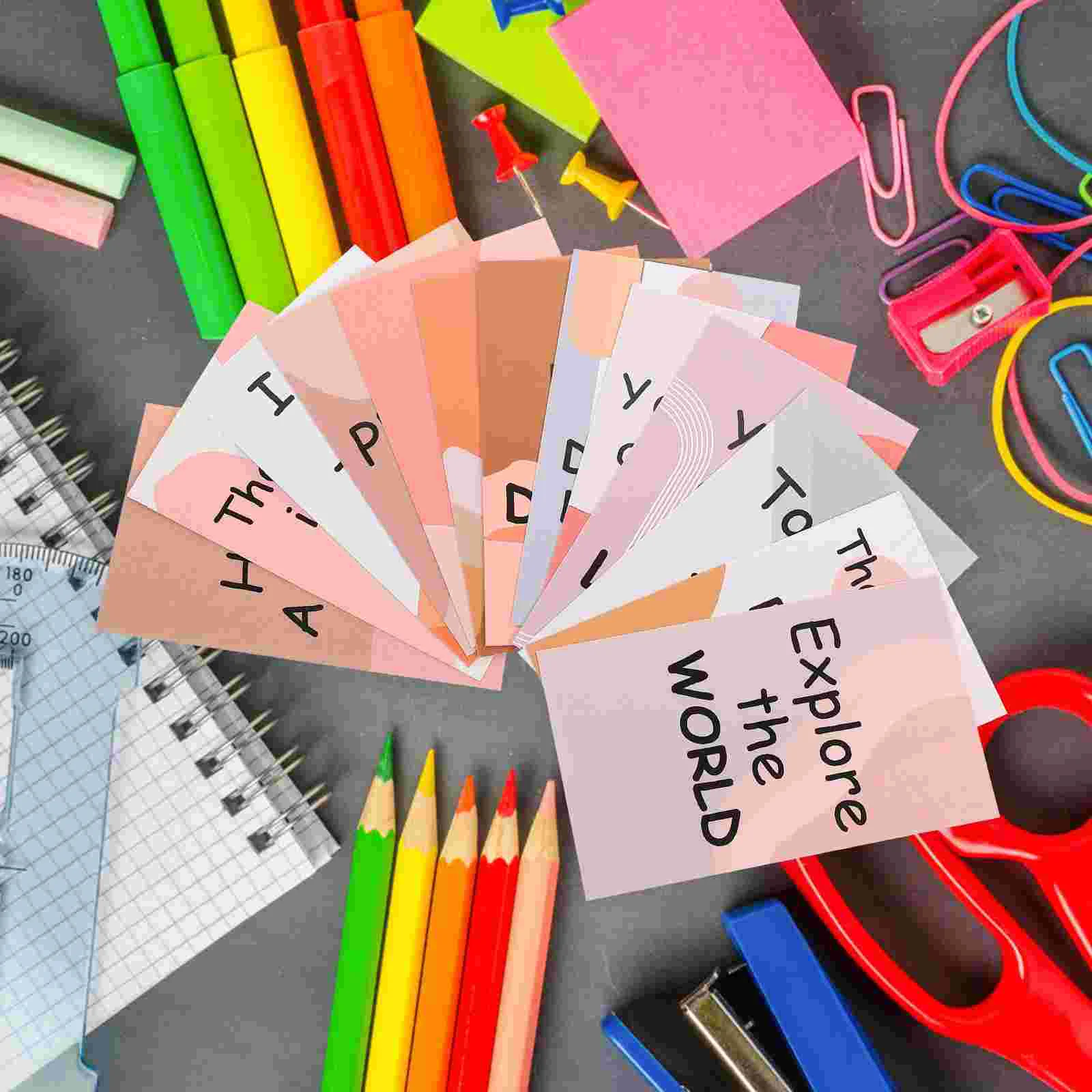 30 Pcs Motivational Cards Inspirational Quote Small Encouragement Colorful Accessory Employee Student