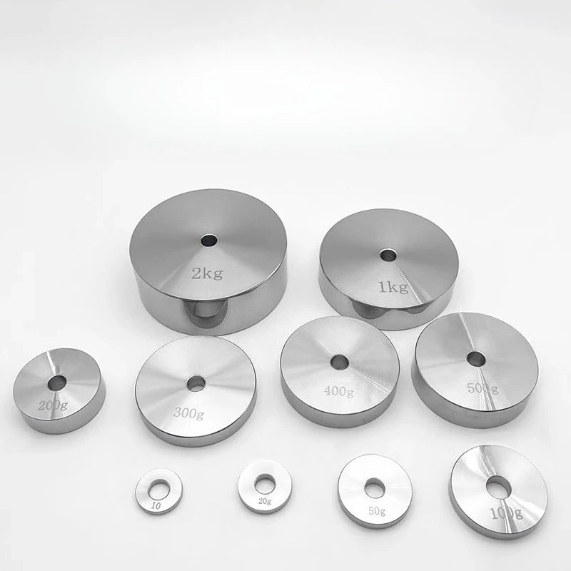 M1 Standard Weight Block 1kg-3kg Stainless Steel Weight with Hole Circular Calibration Scale Method Weight 500g
