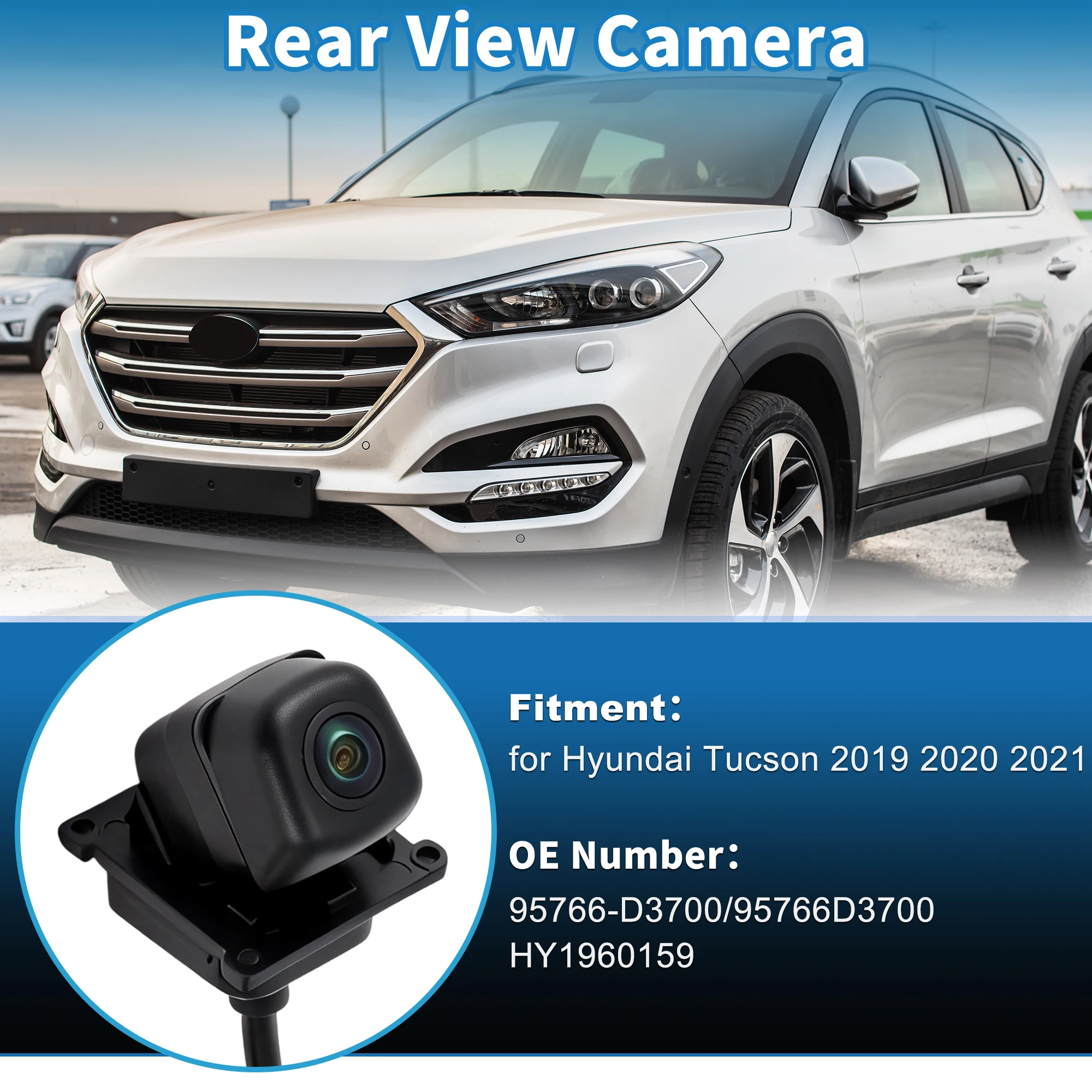 UXCELL Rear View Backup Camera for Hyundai Tucson 2019 2020 2021 95766-D3700/HY1960159