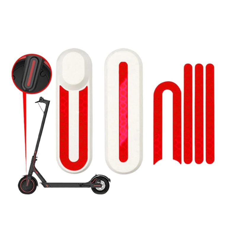 Easy To Install Front & Rear Side Wheel Cover Set With Reflective Stickers For Xiaomi M365 Electric Scooter