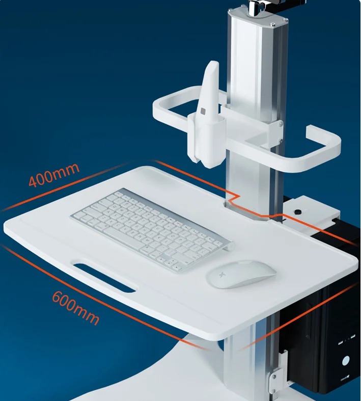 Wholesale Height Adjustable Touchscreen Computer Cart Medical Trolley for Dental- Clinic Hospital