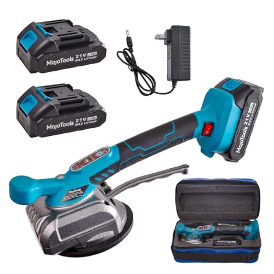 

Cordless 2-in-1 Tile Vibration and Leveling Machine 18000 RPM 6-Speed LCD Display 14 cm Suction Pad 2×21V Batteries Included Pr