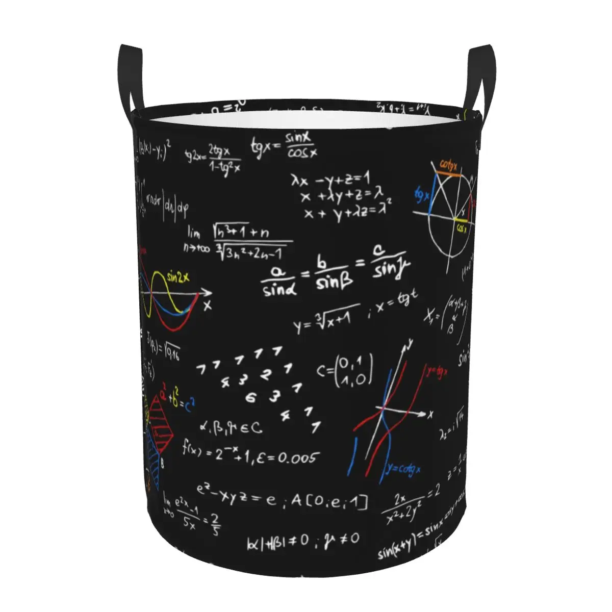 Geek Physics Equations Laundry Basket Collapsible Capacity Clothes Storage Bin Math Science Teacher Geometric Gift Baby Hamper