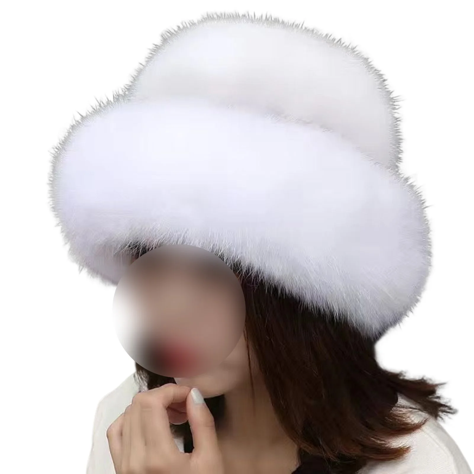 Winter All- Faux  Fur Hat Lightweight & Comfortable Material Hat for Friend Family Neighbors Gift