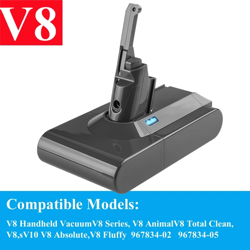 

100% New Vacuum Cleaner rechargeable Battery for Dyson V6 V7 V8 Series SV07 DC31 DC34 DC62 58 Absolute Fluffy Animal Pro Bateria