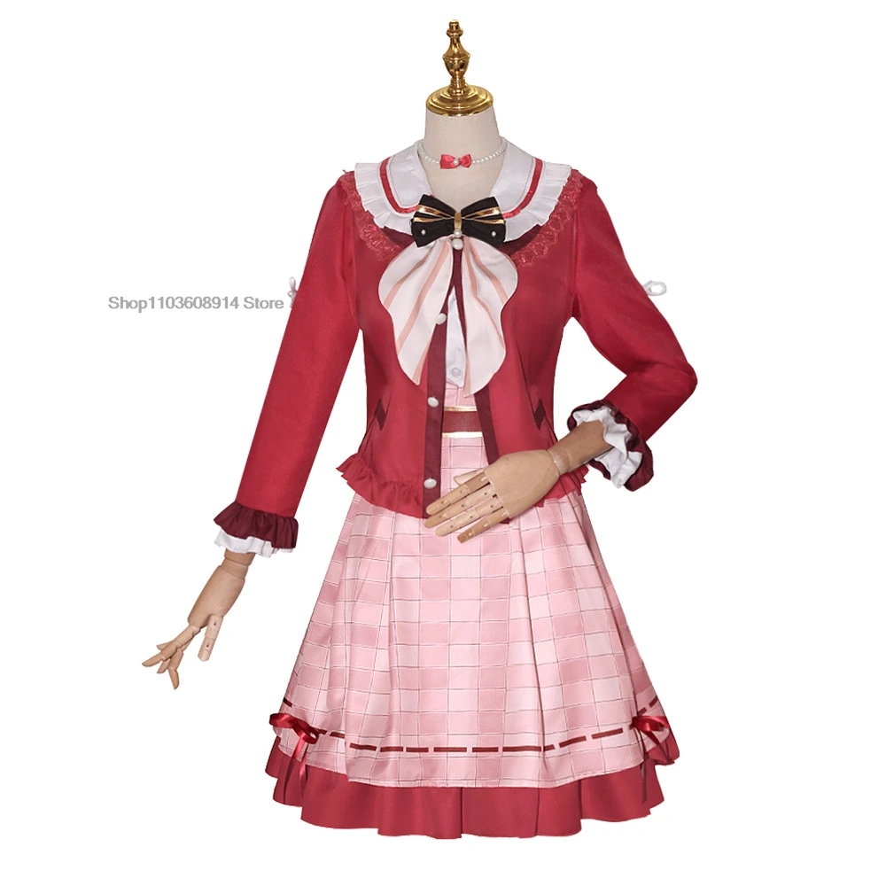 Game Genshin Impact Sangonomiya Kokomi Cosplay Costume Daily Casual Wear Women Costume Coat Shirt Skirt Necklace Anime Suit Wig