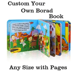Custom Board Books for Babies English Сoloring Learn Draw Cardboard Education Kids Children Short Story Round Corner Printing