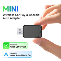 TIMEKNOW New Wireless CarPlay Android Auto Adapter smart Mini Box Plug And Play 5GHz WiFi Fast Connect 2 in 1 Wireless Adapter