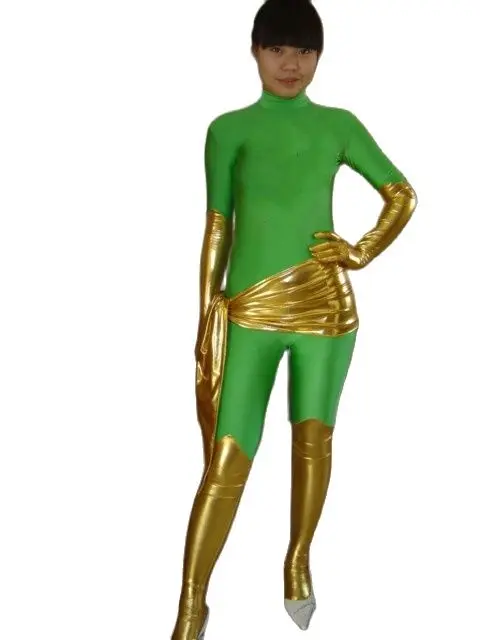 Rood En Glanzend Goud Cosplay Catsuit Meisjes Spandex Zentai Bodysuit Halloween Jumpsuit Unisex Outfit Feest Verkleedkleding