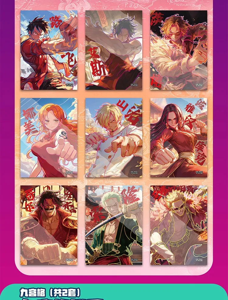 Nuove carte Fantasma Carte One Piece Mondo Turbulento Personaggio anime Rufy Zoro Nami Carte da collezione Giocattoli Regalo di compleanno per ragazzi