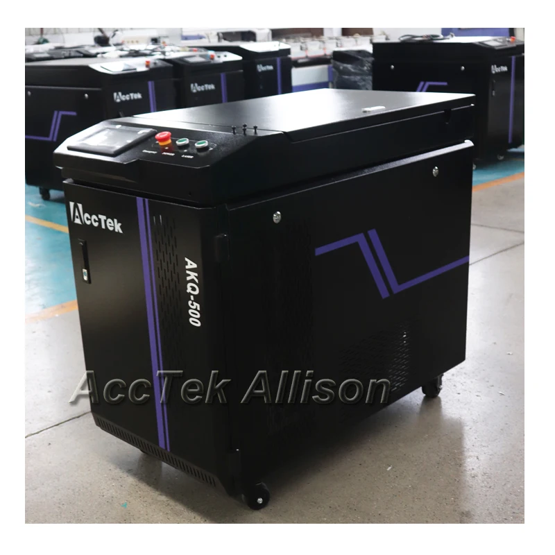 AccTek Pulse Water Cooled Fiber Laser Cleaning Machine for JPT Laser for Rust Coatin Paints Oily Stains Cleaning