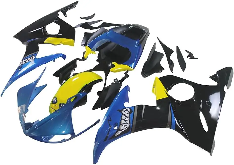 Shark Blue Fairing Kit Fit for 2003 2004 2005 Yamaha YZF R6 2003-2005/2006-2009 R6S ABS Injection Bodywork Plastic Body Frame Bo