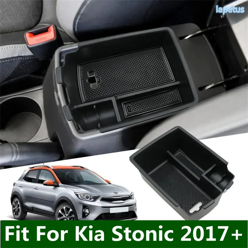 

Car Central Console Armrest Storage Box Phone Holder Interior Organizer Glove Tray Cover For Kia Stonic 2017 - 2022 Accessories