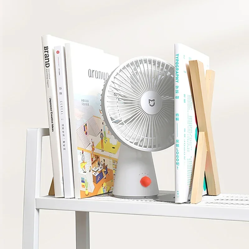 Xiaomi Mijia พัดลมตั้งโต๊ะขนาดเล็กพัดลมไฟฟ้าแบบมือถือชาร์จได้พัดลมระบายความร้อนด้วยอากาศไร้สายแบบพกพา4เกียร์ความเร็ว7ใบมีด
