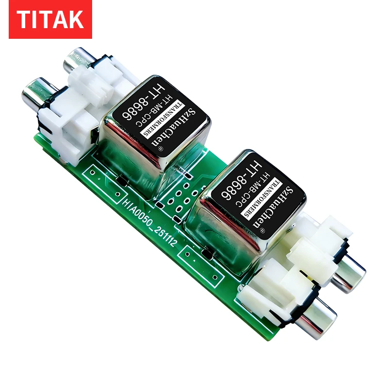 RCA Audio Isolator Dual Channel Ground Loop Noise Canceller Hum Eliminator for Car Audio Home Theater Amplifier