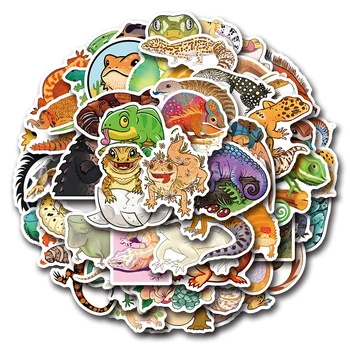 10/30/50/110 sztuk fajne naklejki jaszczurka gady śmieszne zwierzęta naklejki Graffiti zabawki dla dzieci DIY Laptop bagaż telefon lodówka walizka