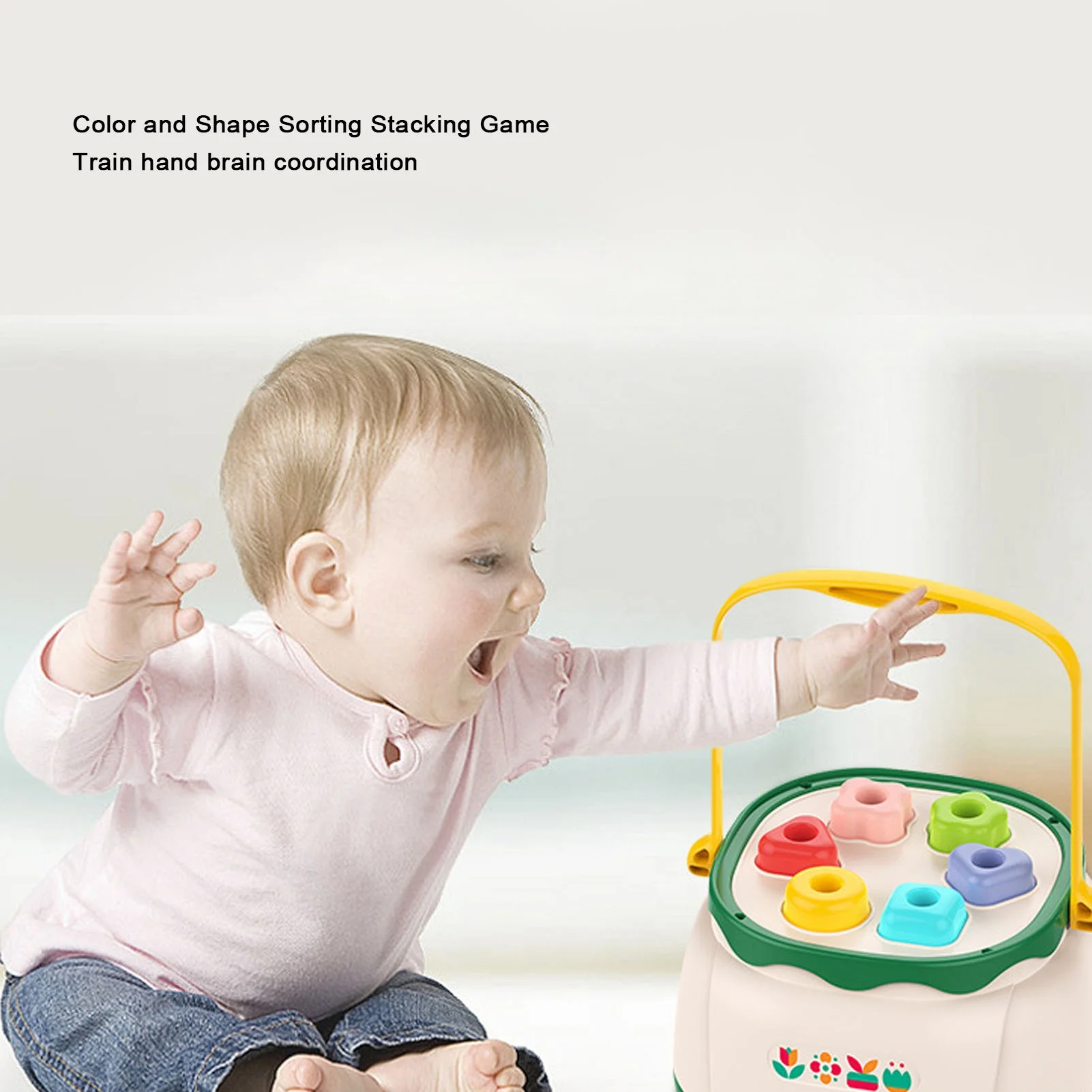 4 in 1 Flower Sorting Stacking Toys Hand Eye Coordination Educational Sorting Toys for Toddlers