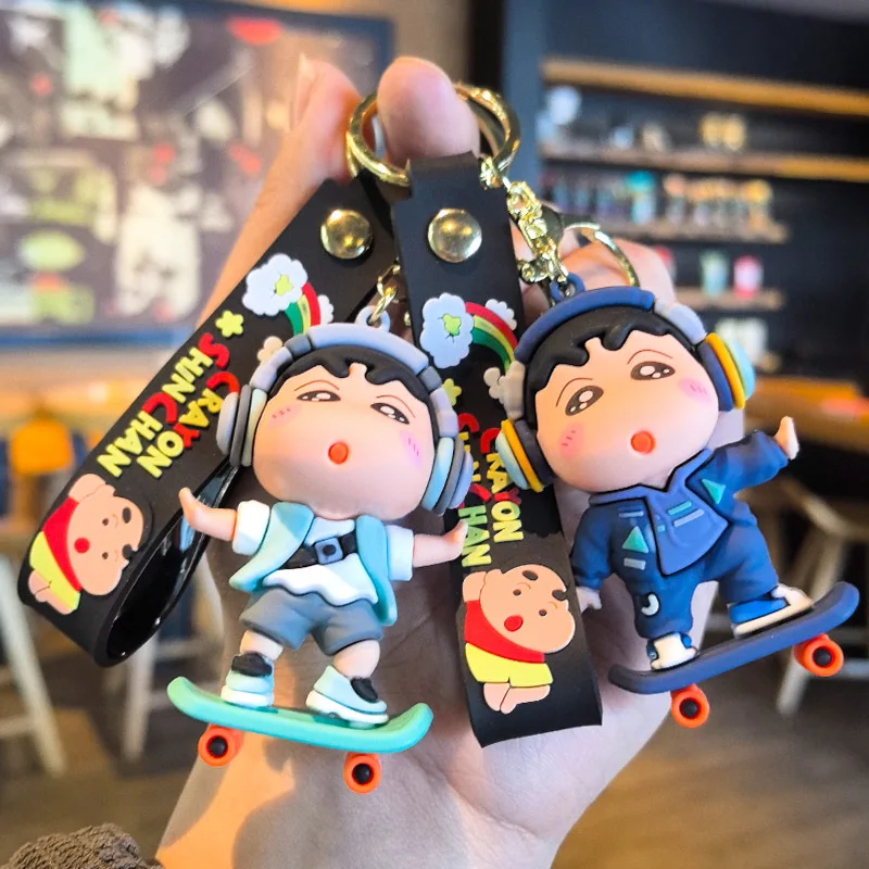 1 قطعة للتلوين شين تشان مفتاح مشبك الكرتون الصليب خلع الملابس مفتاح الهزلي على ظهره التحول الديكور الهدايا #2