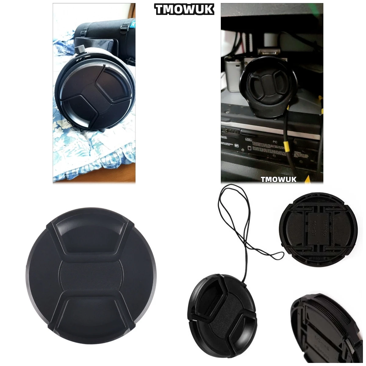 

For FUJIFILM X-T100 X-Pro2 X-A5 X-H2 X-M6 X-E3 X-T70 X-T4 X-T30 X-T1 Camera Lens Cap Protective Cover Center Pinch Snap-on 49mm