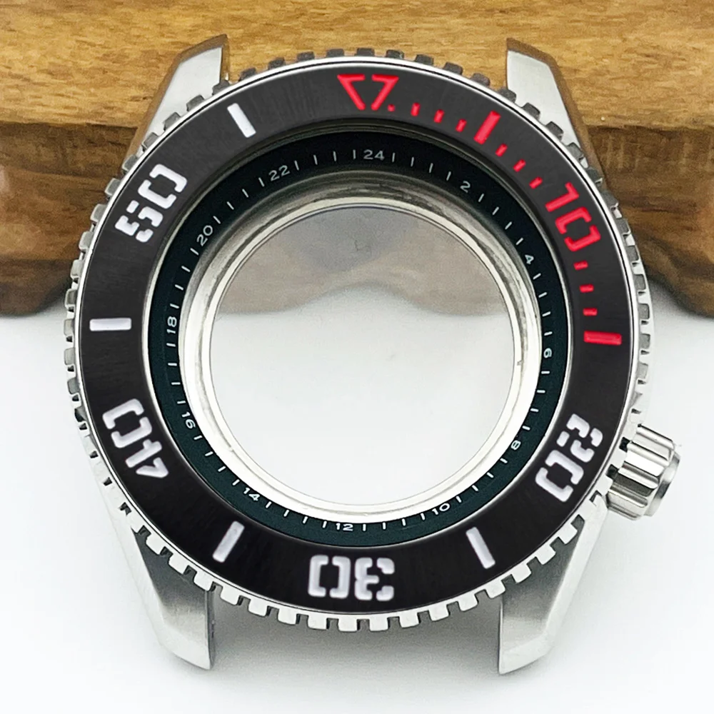 45mm SNR025 SNR027 SNR055 Watch Case NH35 Case Fit For NH34 NH35 NH36 7S26 Movement Transparent Backcover Prospex LX  Watch Case