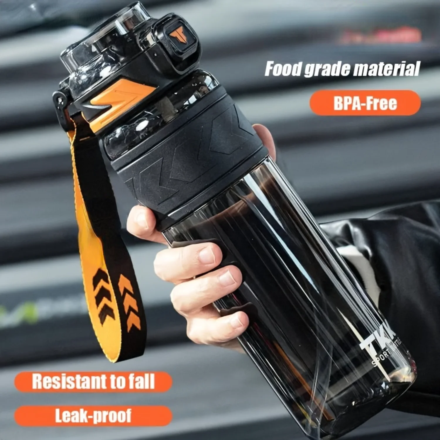 1000ml BPA Free Sports Water Bottle - Leak-proof Tritan Drinkware for Outdoor Fitness