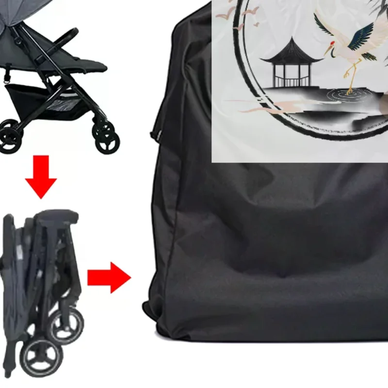 

Waterproof Travel Baby Stroller Travel Carry Bag Backpack Stroller Large Capacity Storage Bag With Shoulder Strap Organizer