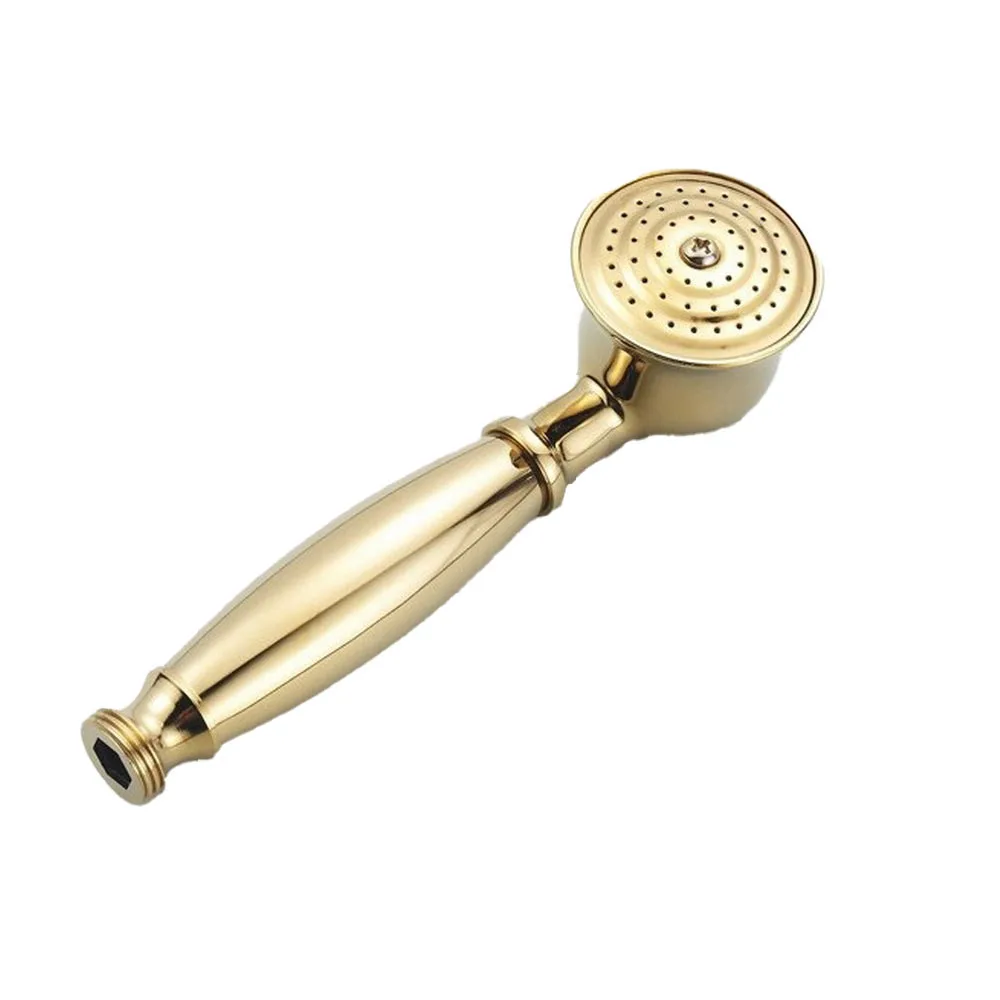 Shower Heads Gold Brass Bathroom Hand Held Shower Sprayer Head With Luxury Telephone Style Rainfall Shower Faucet zhh013