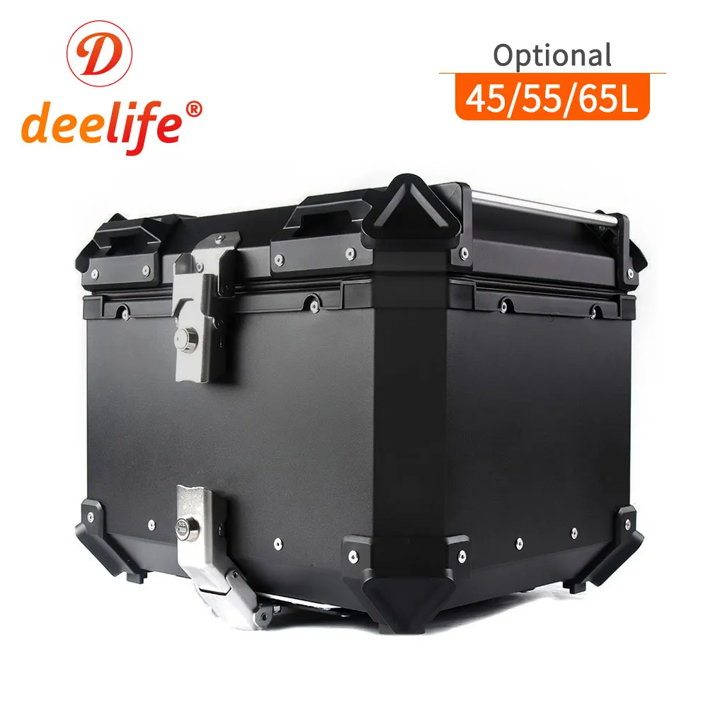 

Deelife Aluminum Motorcycle Rear Trunk for Moto Topcase Tail Box Motocycle Top Case