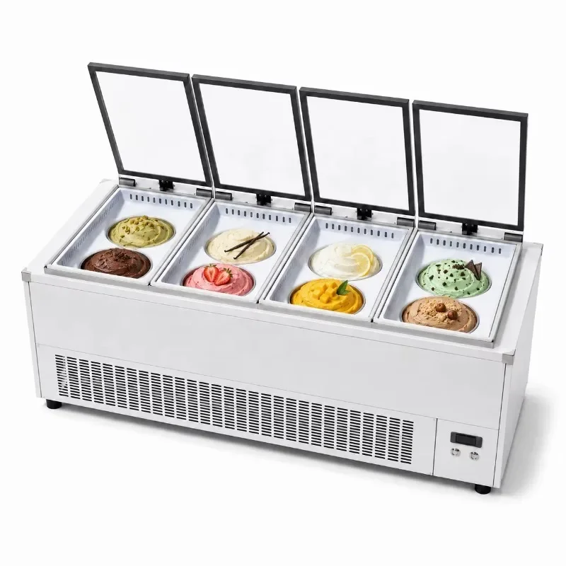 Customized Italian Pozzetti Freezer Sturdy Durable Low Energy Stylish Design Flawless Performance
