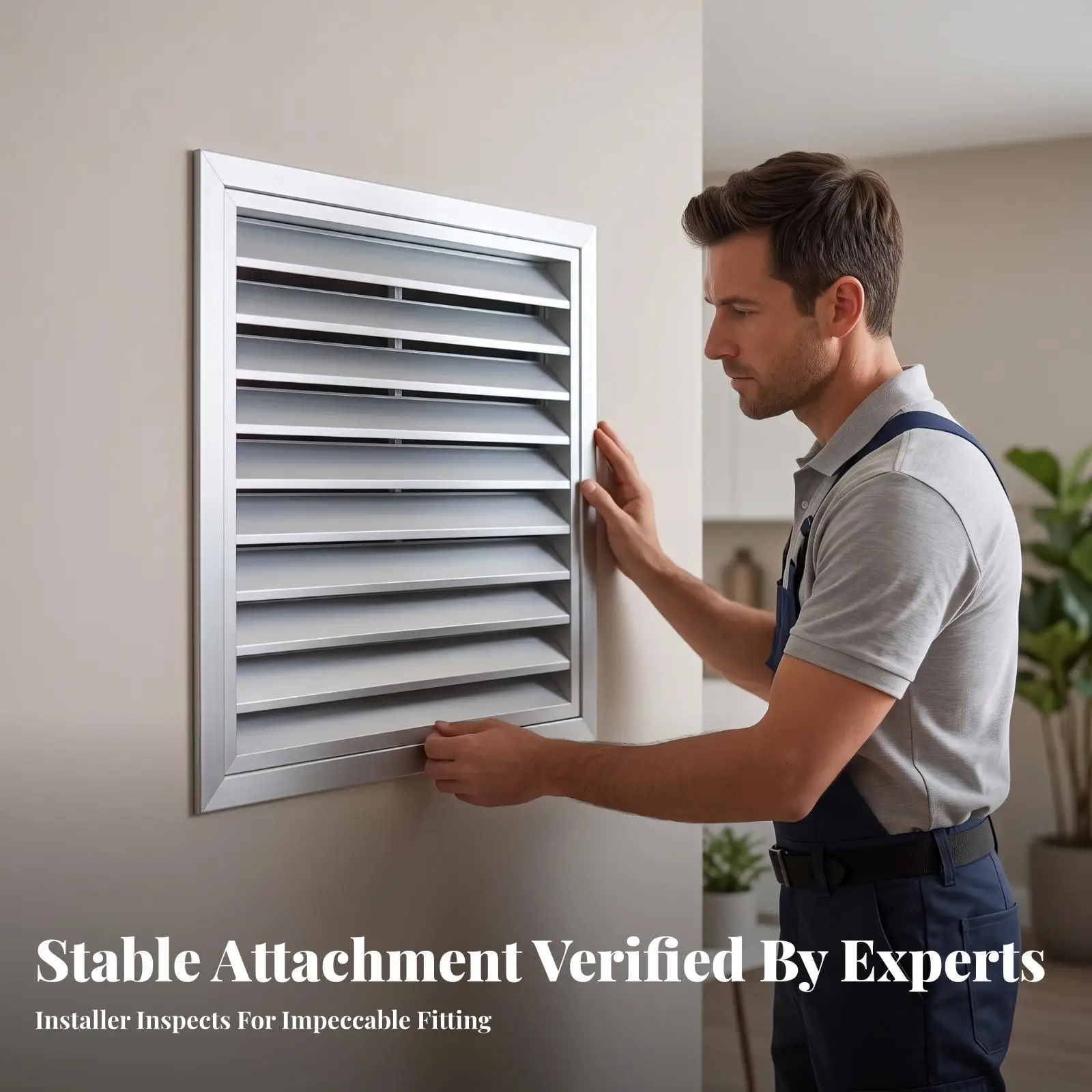 Square Louvered Ventilation Grille Cover Aluminum Alloy Weather Resistant Air Vent Panel for Home Workshop Renovation