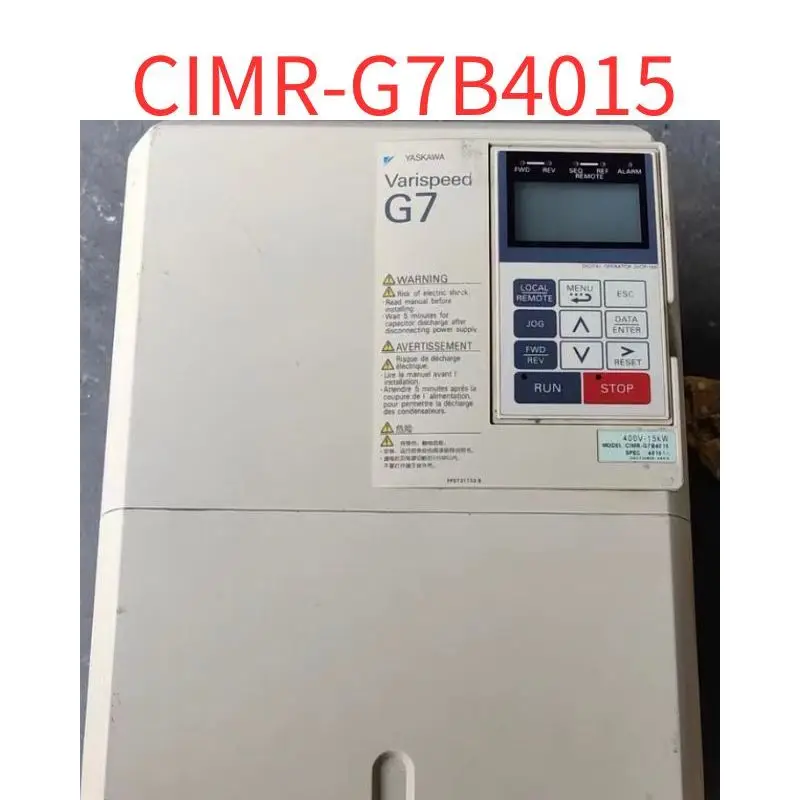 

Second-hand CIMR-G7B4015 Yaskawa G7 Series Inverter tested ok 15KW 380V