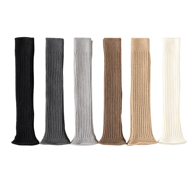 Autumn Winter New South Korea Socks For Women Ins High Tube Foot Crew Sock Japanese Solid Color Thick Warm Leg Warmers Stockings