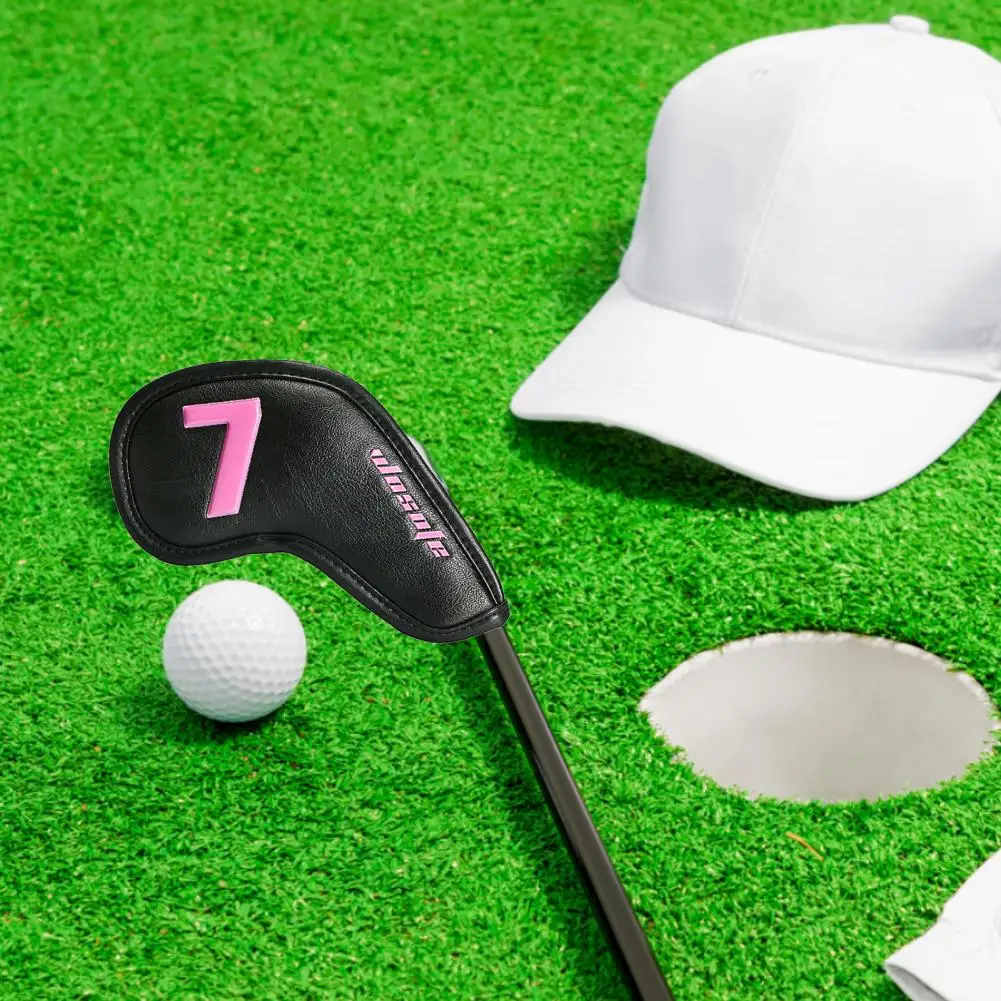 Couvre-têtes de Golf en néoprène, lot de 10 pièces, protecteur de fer de Club, accessoire de Golf noir, cadeau léger pour enfants, nouveau