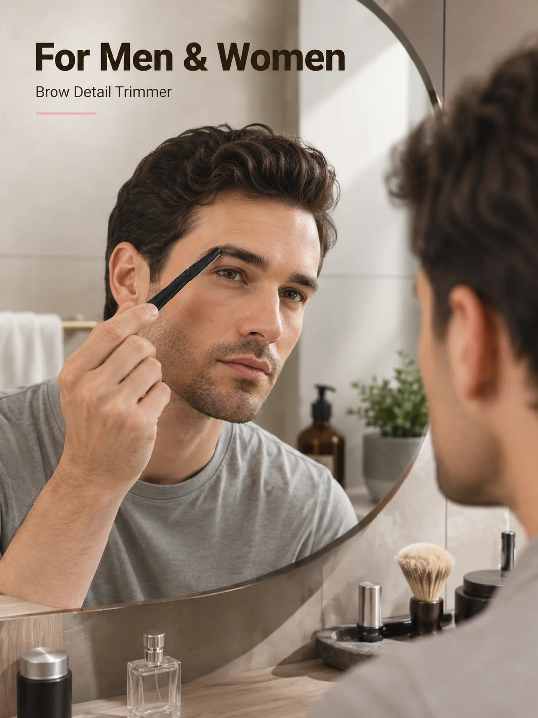 Stainless Steel Eyebrow Razor, Beginner Facial Hair Trimmer with Protective Blade Cover, Brow Shaping Tool for Peach Fuzz, Upper Lip, Cheeks, Arms, Underarm and Detail Grooming, Portable Beauty Razor for Makeup Bag, Vanity, Salon, Travel, Random Color