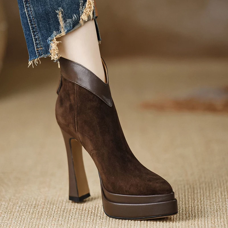 High Heels Women Ankle Boots Pointed Toe Fashion Elegant Shoes Dress Fashion Woman Pumps 2025 Trend Brand Designer Mujer Zapatos