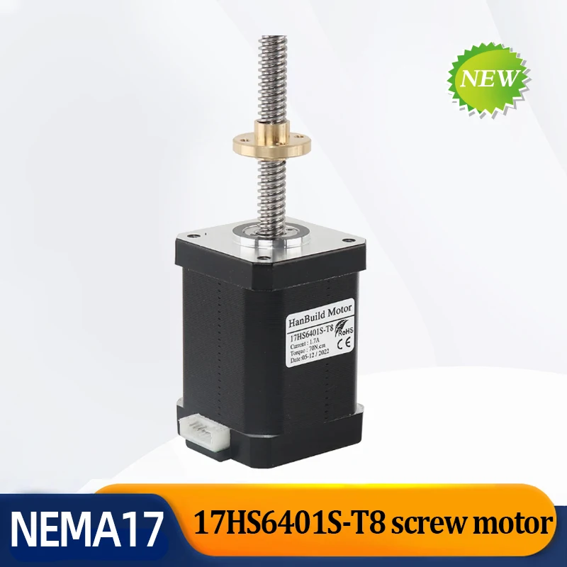 

stepper motor nema17 60mm 1.7A 70N.cm 42 motor T8 lead screw motor 4-lead 17HS6401S-T8 for CNC milling machine