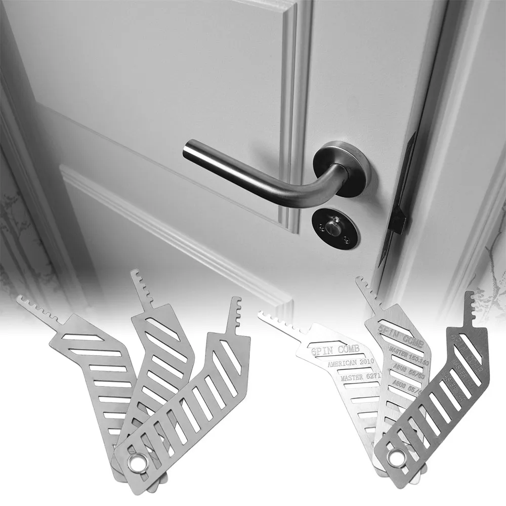 

3Pcs/Set Multifunctiona Comb Lock Picks Stainless Steel Durable Comb Lock Picking Kit Portable Universal