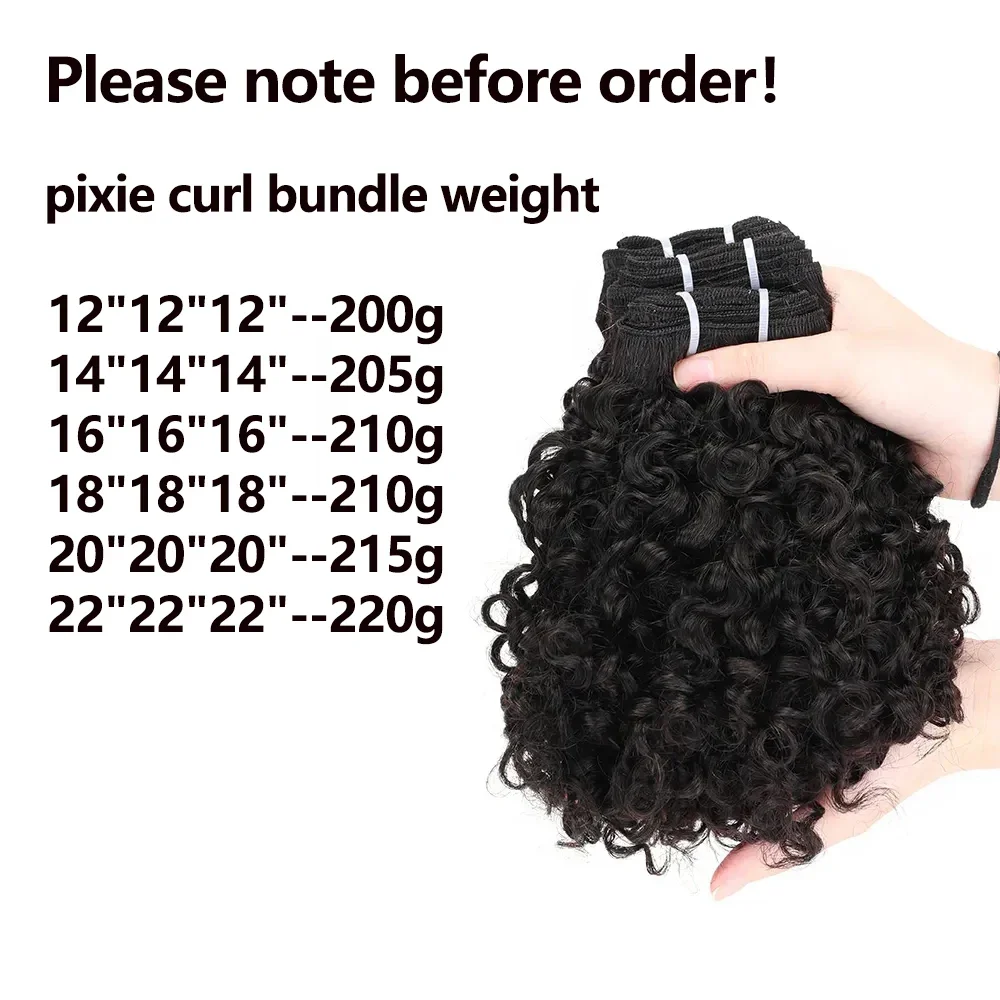 

BERRY 12A Small Spirals Curly Bundles Unprocessed Kinky Curly Human Hair Pixie Curls Weave Only Virgin Hair Extension Bundles