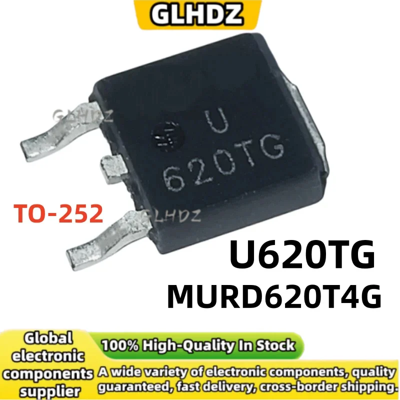 100%New original and Quality 10-40UNITS U620TG MURD620T4G TO-252 Quickly restore the rectifier diode