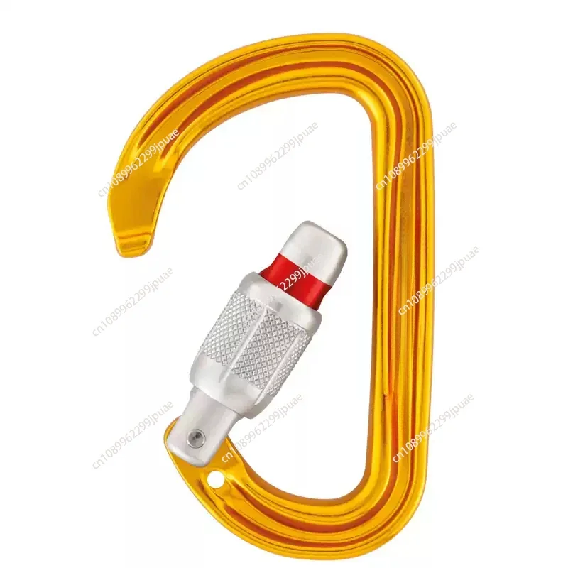 Rock climbing Ice climbing D-type main lock with anti-loss hole Lightweight small fast hanging