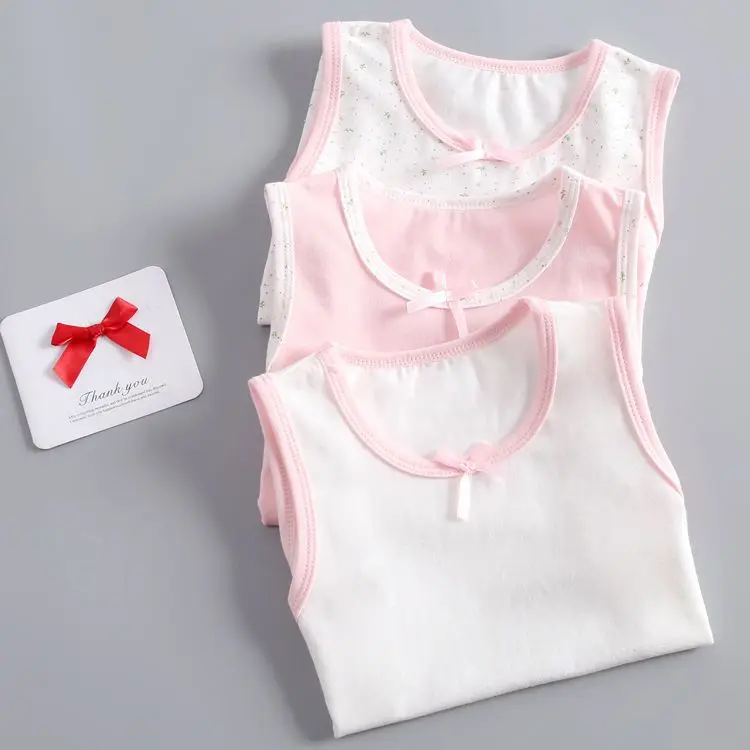 Summer Tank Tops For Girls Cartoon Underwear Young Teens In Lingerie Cotton Sport Top Children Undershirts