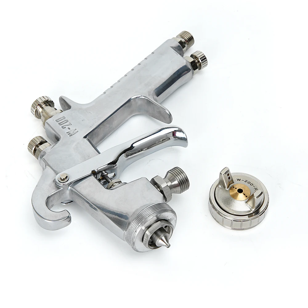W-200 Pressure Feed Paint Spray Gun for Furniture Wood & Large Objects W200 Air Spray Gun with 1.2/1.5/1.8/2.0/2.5mm Nozzles