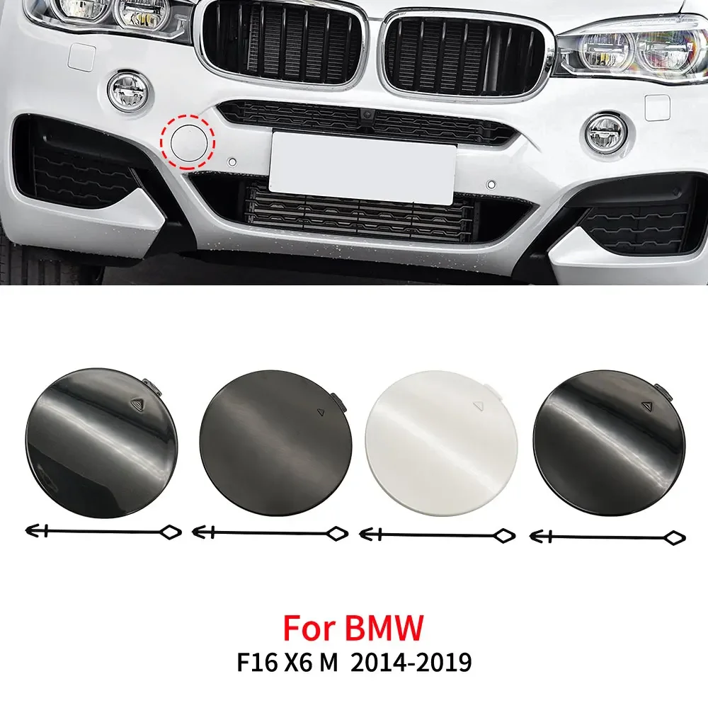 

Car Front Bumper Tow Hook Cover Cap Replacment Accessory Black White For BMW X6 M F16 M Sport 2014-2019 51118065933