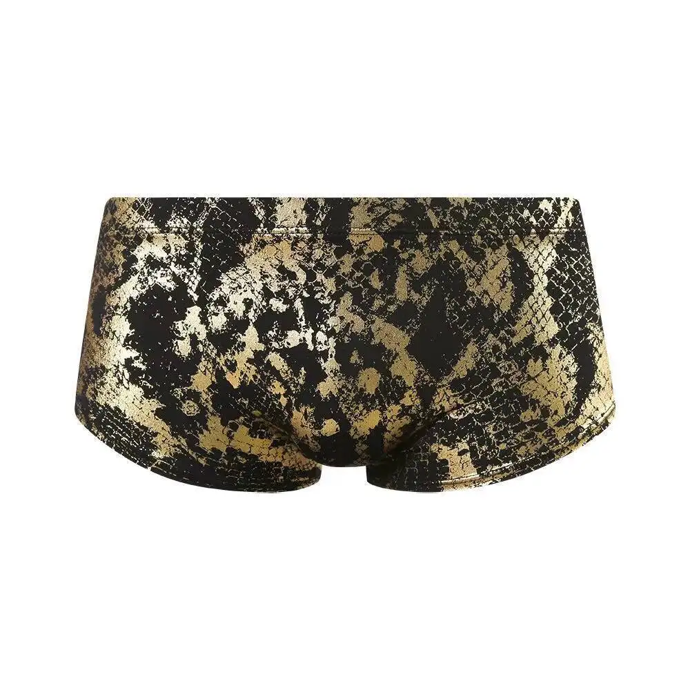 

Glossy Black Snake Women Underwear Shorts Elastic Briefs Underpant Boxer Panties