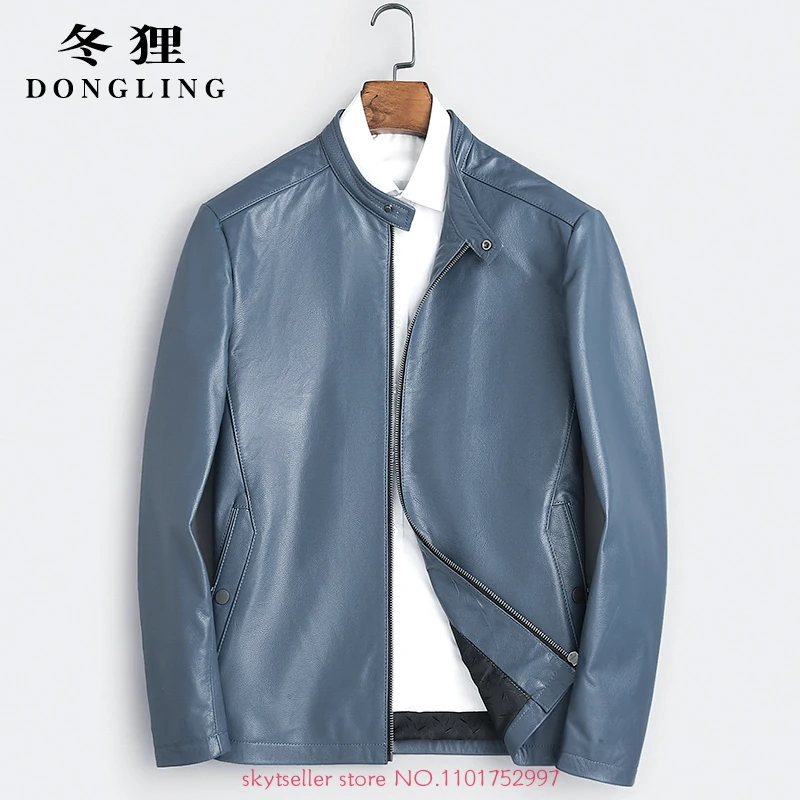 High Quality Genuine Leather Jacket Men First Layer Cowhide short Jacket Spring Autumn Leather Coats