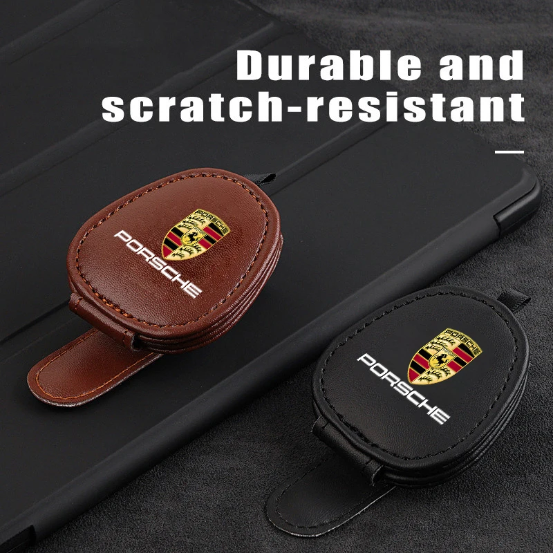 Car Interior Glasses Clip Sunshade Storage Brace Accessories For Porsche Cayenne Panamera Macan 911 718 Taycan Boxster Cayman918