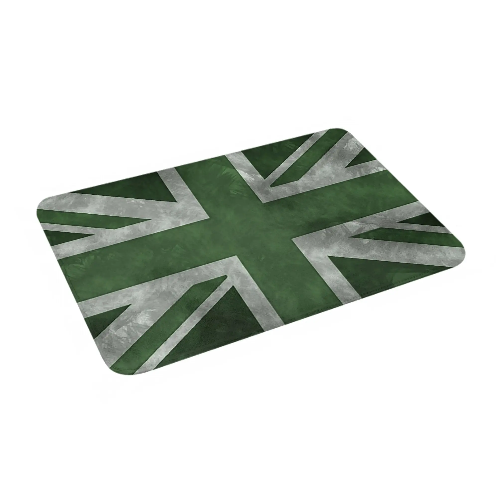 

Green Distressed Union Jack Non-slip Doormat Floor Mat Absorbent Mat Carpet Rug for Kitchen Entrance Home Bathroom Footpad Mats