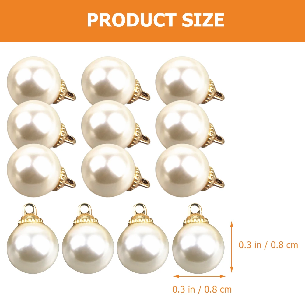 

50pcs Pearl Jewelry Accessories for Crafting Necklace Earrings Bracelets Making Bulk Pearl Beads Charms Creative DIY Materials