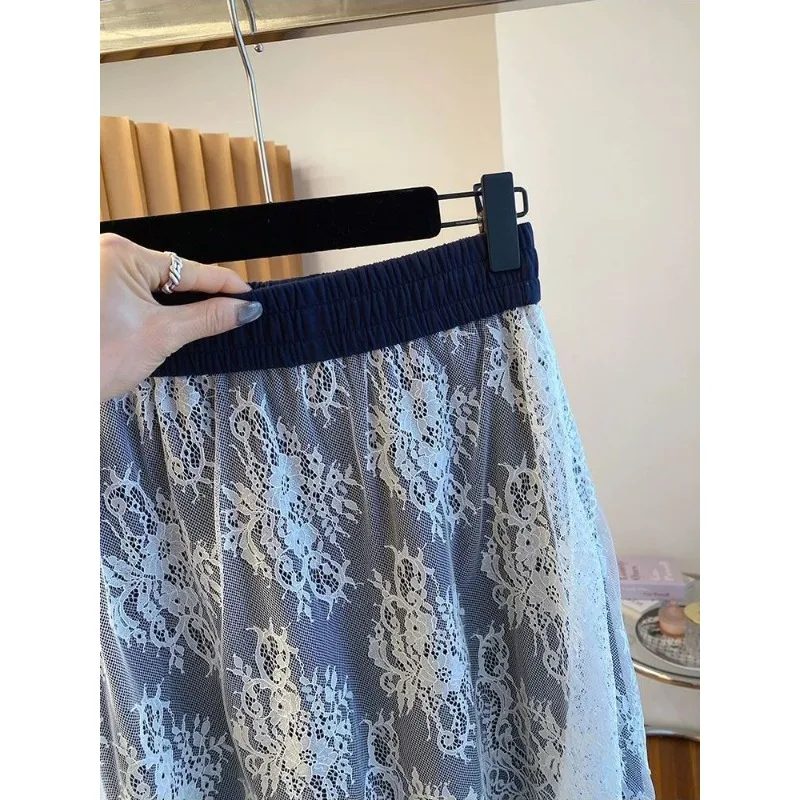 

Gray Scimitar Sweatpants Women's Summer 2026 New Loose Casual Unique Chic Lace Splicing Fart Curtain Banana Pants