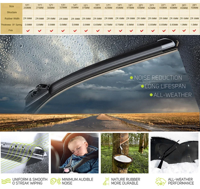 Erick's Wiper Front- und Heckwischerblätter-Set für Kia Soul MK1 2009–2013 Windschutzscheibe, Windschutzscheibe, Fenster, Regenbürsten, 24 Zoll + 20 Zoll + 11 Zoll